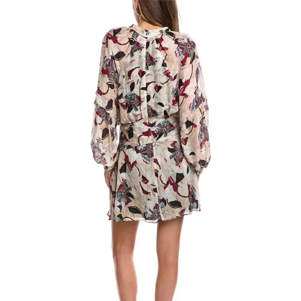 IRO Multicolor Darsa Silk blend Long Sleeve mini Dress